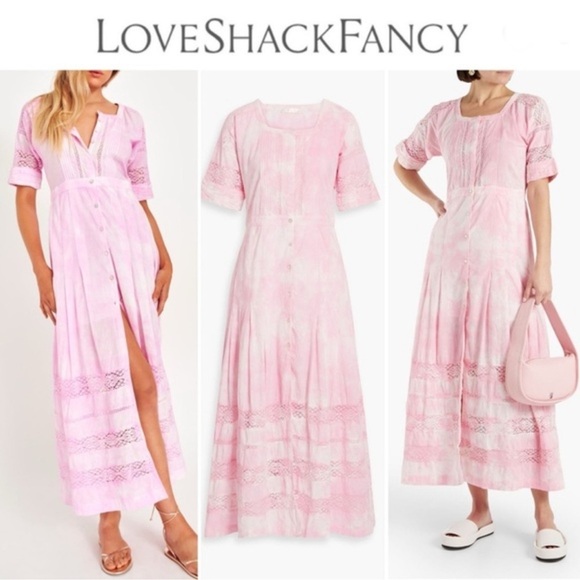 LoveShackFancy Edie Cotton Midi Dress NWT - Picture 1 of 14